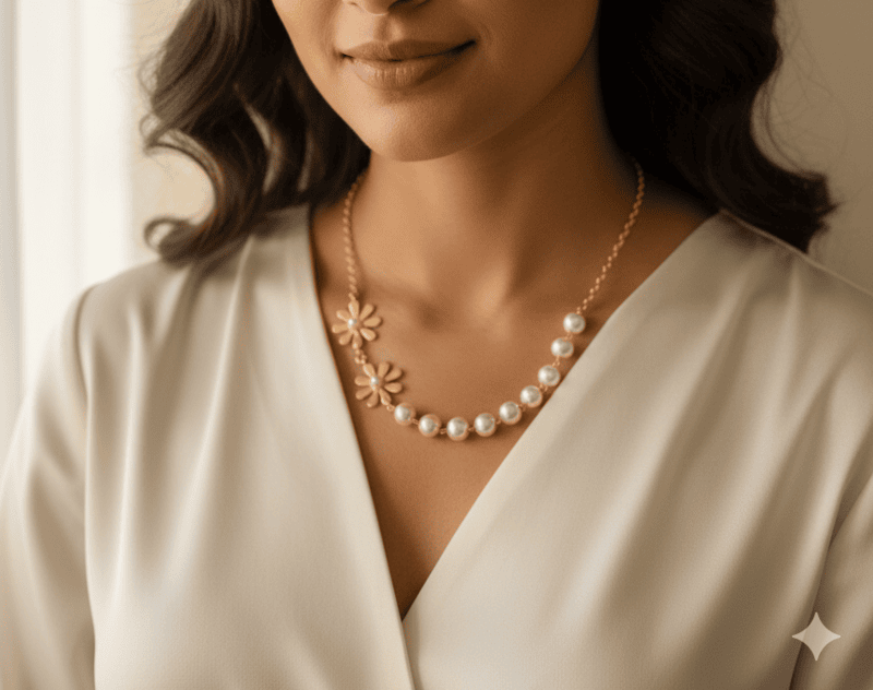 Necklace Pearl White