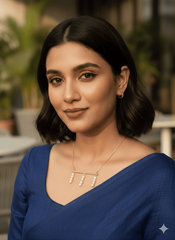 Necklace Pearl Three Lines