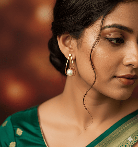 Earring Single Pearl Drop