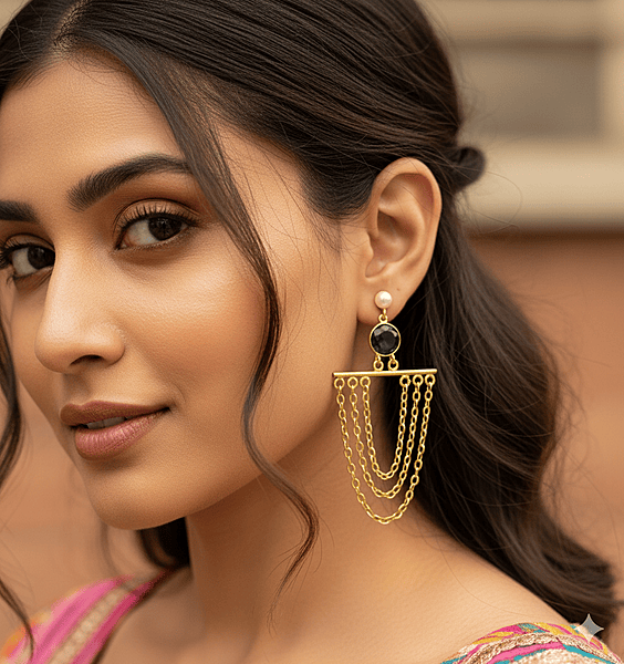 Earring Emerald Drop