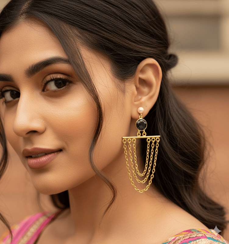 Earring Emerald Drop