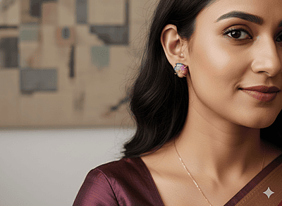 Earring Multi Colour Stone