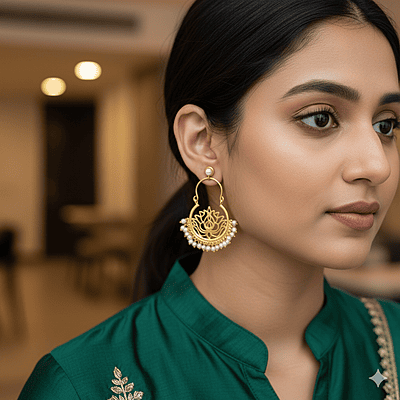 Earring Multi Pearl White