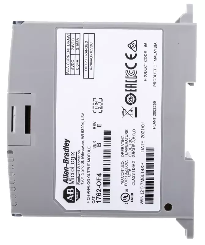 Allen-Bradley 1762-OF4 MicroLogix 4-Channel Analog Output Module - Ready Stock