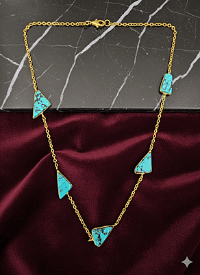 Earring Five Stones Blue