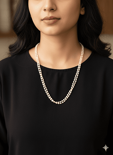 Necklace Rice Pearl - 24 Inch Long