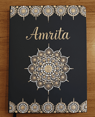 Personalized Journal Dot Mandala Design