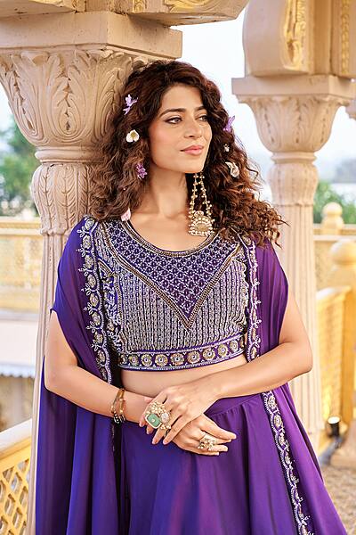 Rangoli Silk Embroidered Lehenga Choli