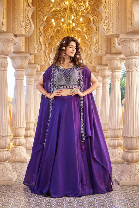 Rangoli Silk Embroidered Lehenga Choli