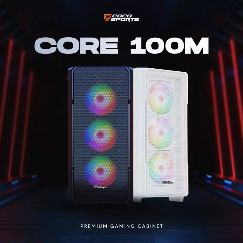 Coconut Core 100M White Mid ATX Gaming Cabinet