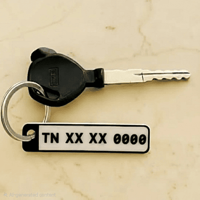 Front Number Plate Kechain