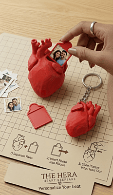 The Hera Heart Keepsake Keychain