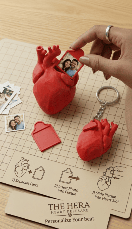 The Hera Heart Keepsake Keychain