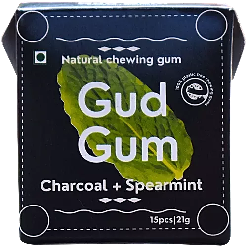 Charcoal+spearmint Natural Chewing Gums