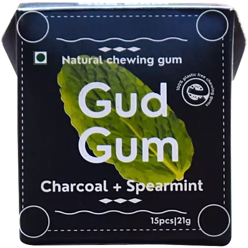Charcoal+spearmint Natural Chewing Gums