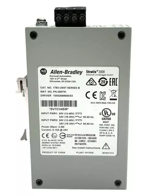1783-US5T Allen-Bradley Stratix 2000 5 Port Unmanaged Ethernet Switch