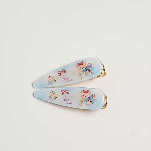 Pastel Teddy Hair Clips
