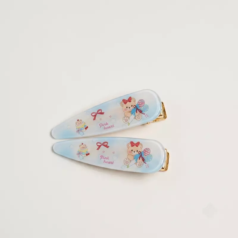 Pastel Teddy Hair Clips