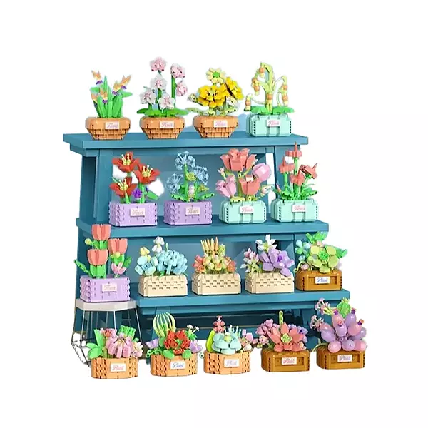 Flower basket building blocks