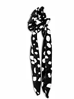 Cow Print Scarf Scrunchie Hair Tie with Long Ribbon Tails