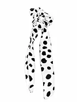 Cow Print Scarf Scrunchie Hair Tie with Long Ribbon Tails