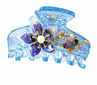 Floral Pearl Embellished Acrylic Hair Claw Clip