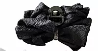 Oversized Organza Flower Hair Claw Clip with Crystal Accent