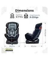 R for Rabbit Convertible Baby Car Seat Jack N Jill Grand Innovative Car Seat - Black & Grey