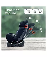 R for Rabbit Convertible Baby Car Seat Jack N Jill Grand Innovative Car Seat - Black & Grey