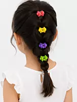Cute Girls’ Hair Accessories Collection with Teddy Bear Bows, Star Clips and Glitter Headbands