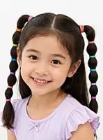Cute Girls’ Hair Accessories Collection with Teddy Bear Bows, Star Clips and Glitter Headbands