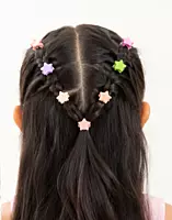 Cute Girls’ Hair Accessories Collection with Teddy Bear Bows, Star Clips and Glitter Headbands