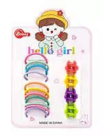 Cute Girls’ Hair Accessories Collection with Teddy Bear Bows, Star Clips and Glitter Headbands