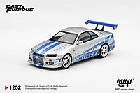 Pre-Order Fast & Furious Nissan Skyline GT-R (R34) 1:64 Diecast Model Car Limited Edition