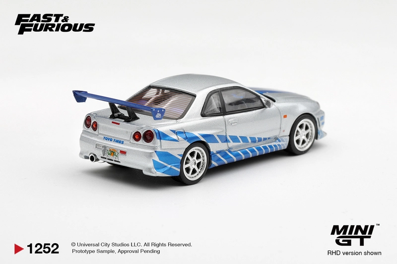 Pre-Order Fast & Furious Nissan Skyline GT-R (R34) 1:64 Diecast Model Car Limited Edition