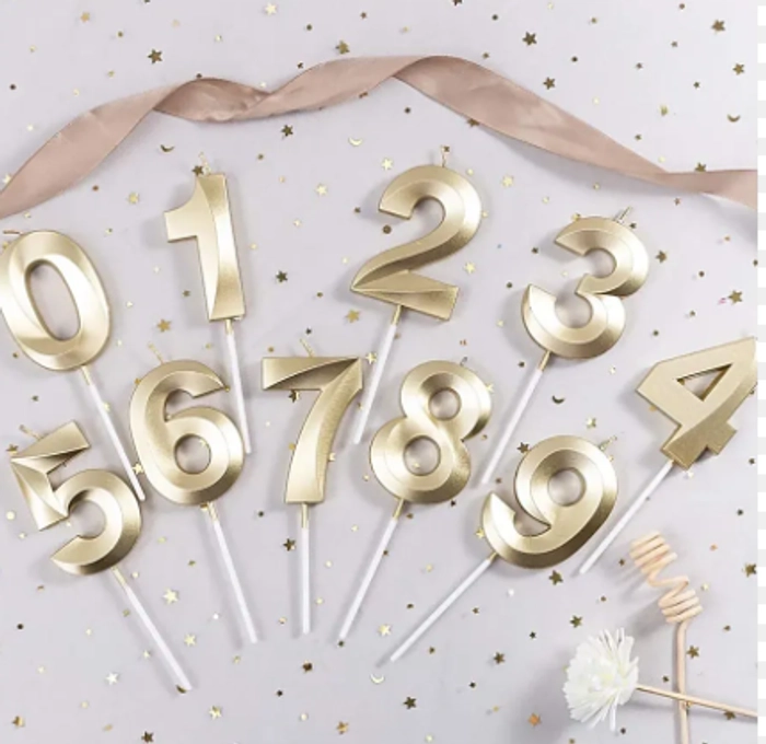 Number candle toppers