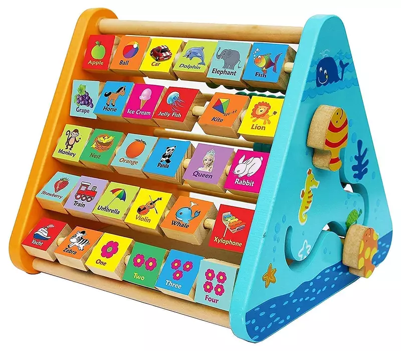 5-in-1 Wooden Activity Triangle Learning Toy