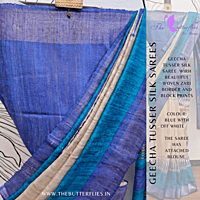 PURE GEECHA TUSSER  SILK SAREE  YBRSTSK23451