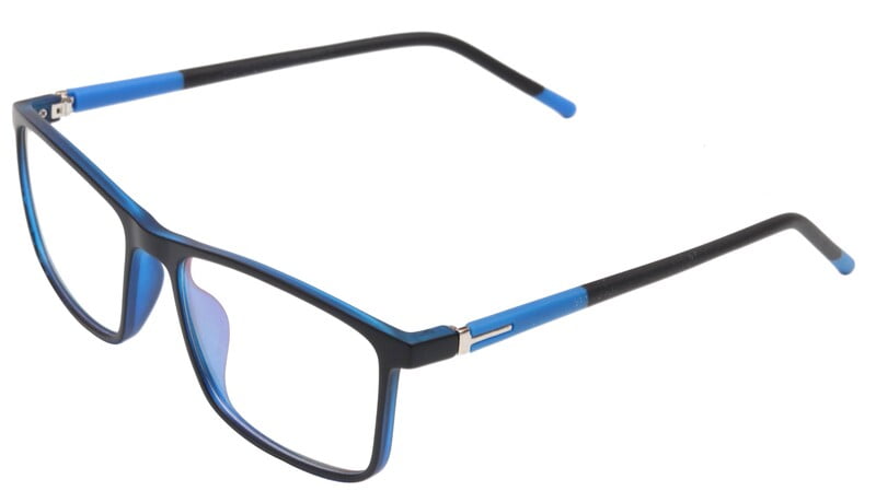 Unisex Rectangular Spectacle Frame. Blue &Black Color Frame. Size-MEDIUM. Unisex Rectangular Spectacle Frame. Blue &Black Color Frame. Size-MEDIUM.