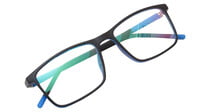 Unisex Rectangular Spectacle Frame. Blue &Black Color Frame. Size-MEDIUM.