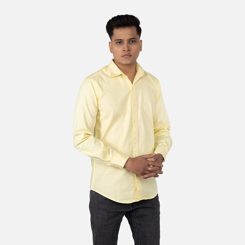 Men Banana Frappe Solid Casual Shirt