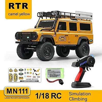 MN111 1:18 Scale 4WD RC Rock Crawler – Land Rover Defender D110 Alloy Edition| 2.4GHz RTR Off-Road Remote Control Car