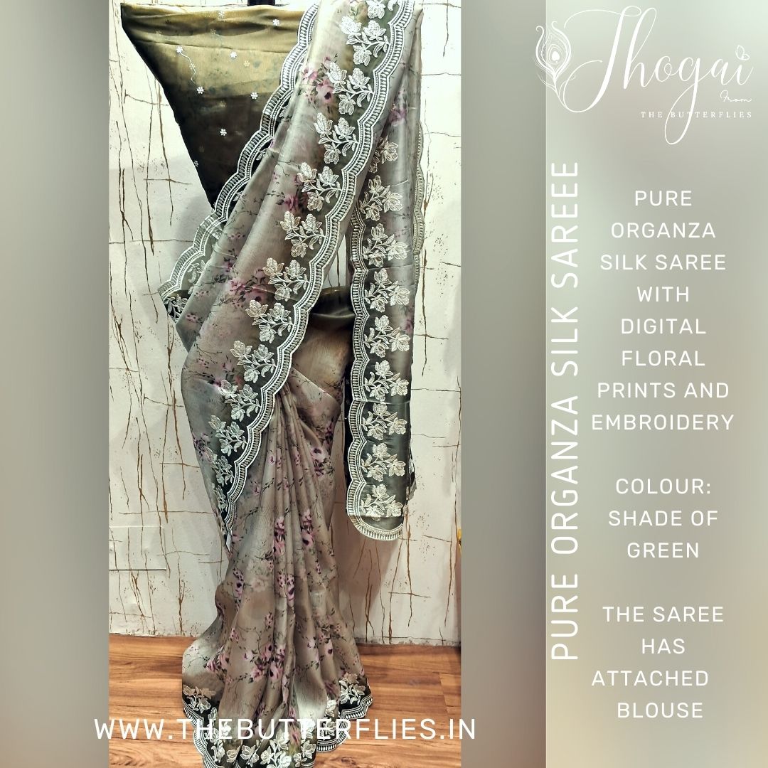 PURE ORGANZA SAREE DCMSORZ22747