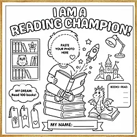I Am a Reading Champion – Colour & Frame Kit