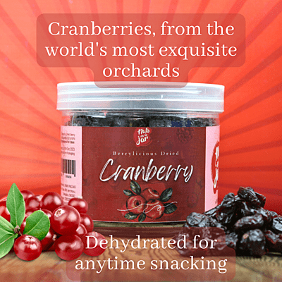 Berrylicious Dried Cranberry Whole 250 Grams