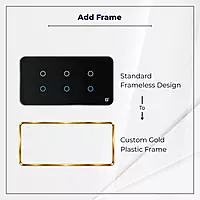 D2Touch Gold Plastic Frame For 2M/4M/6M/8M Panel Frame for Acrylic Glossy, Matte & Glass Panels, Add As Accessories Per Panel