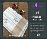 Handloom cotton paired with contrast blouses LMSSHCS12097