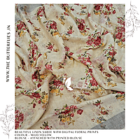 PURE LINEN SAREE  YBRSLIN23446