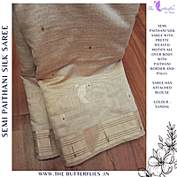 SEMI PAITHANI SILK SAREE MHTSSIL24340 SEMI PAITHANI SILK SAREE MHTSSIL24340