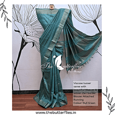 VISCOSE  TUSSER SAREE  YBRSTUS23393